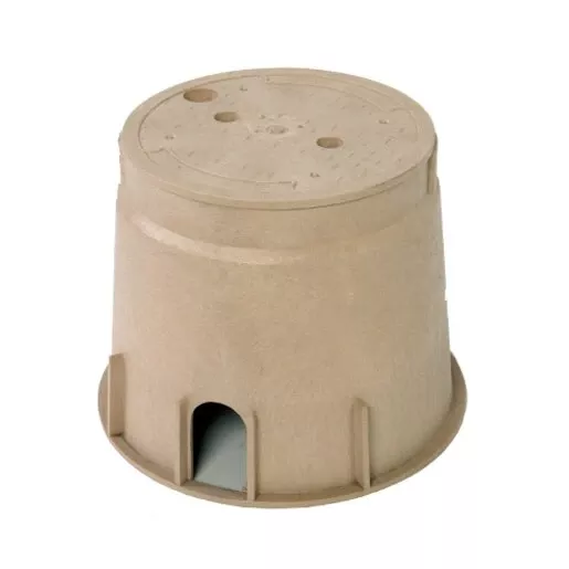 Carson Spec Valve Box Round 10 in. Tan Box/Tan Lid Overlapping ICV
