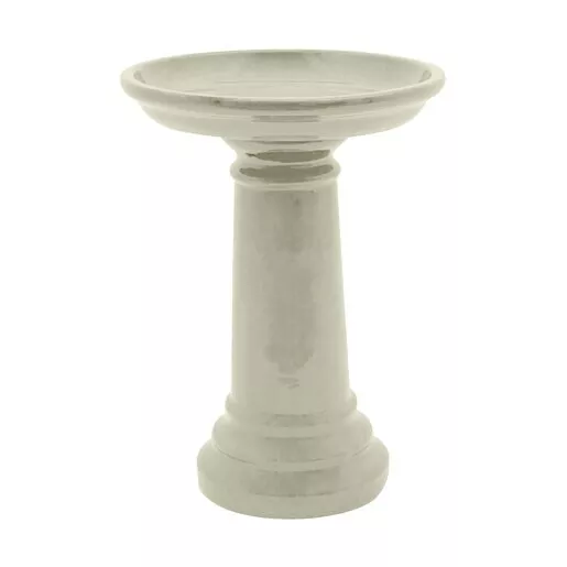 Ceramo Birdbath Creamy Beige Glazed 25 in. x 21 in.