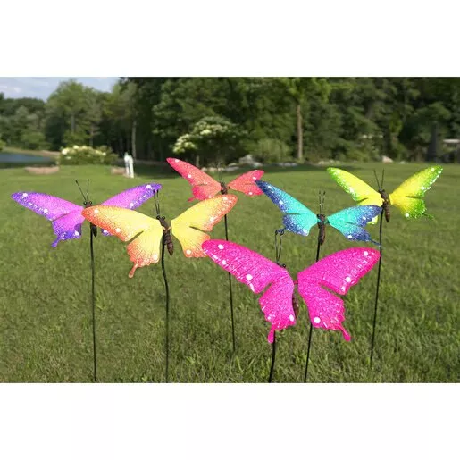 Large Butterfly Stake Garden Art