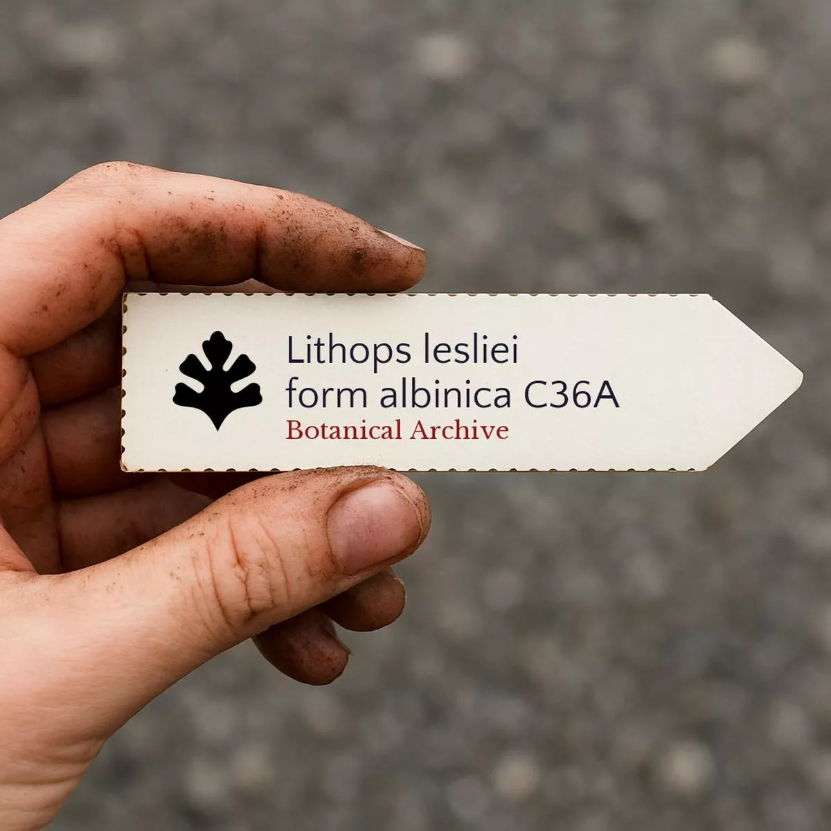Lithops lesliei form albinica C36A SEEDS
