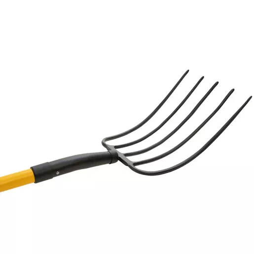 Pro-Trade Manure Fork 5 Tine Steel Head 54 in. Fiberglass Handle