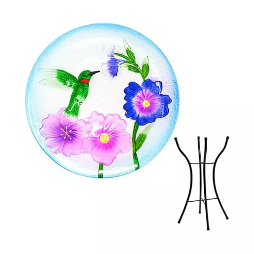 Songbird Essentials Hummingbird Birdbath w/ Stand