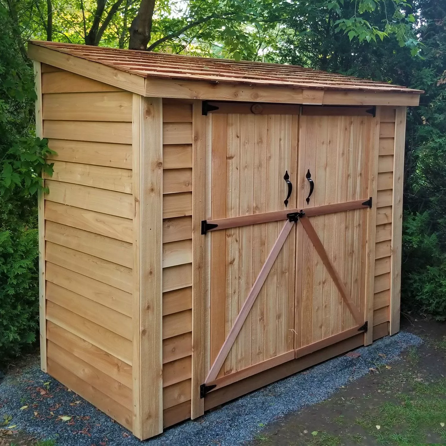 SpaceSaver Lean-to Shed 8×4, Double Doors
