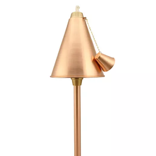 Unique Islander Tiki Torch 60 in. Riser Copper Housing Copper Finish No Lamp